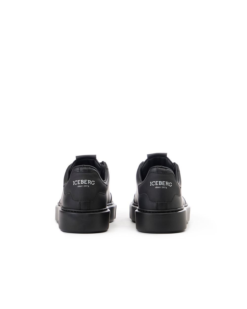 Iceberg Low-Top Black Sneakers With XL Sole