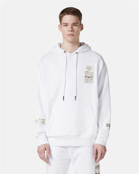 Iceberg Relaxed Fit Cotton Hoodie With Newspaper Print