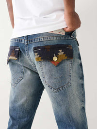 True Religion Ricky Jeans Worn Trophy Rips Medium Wash