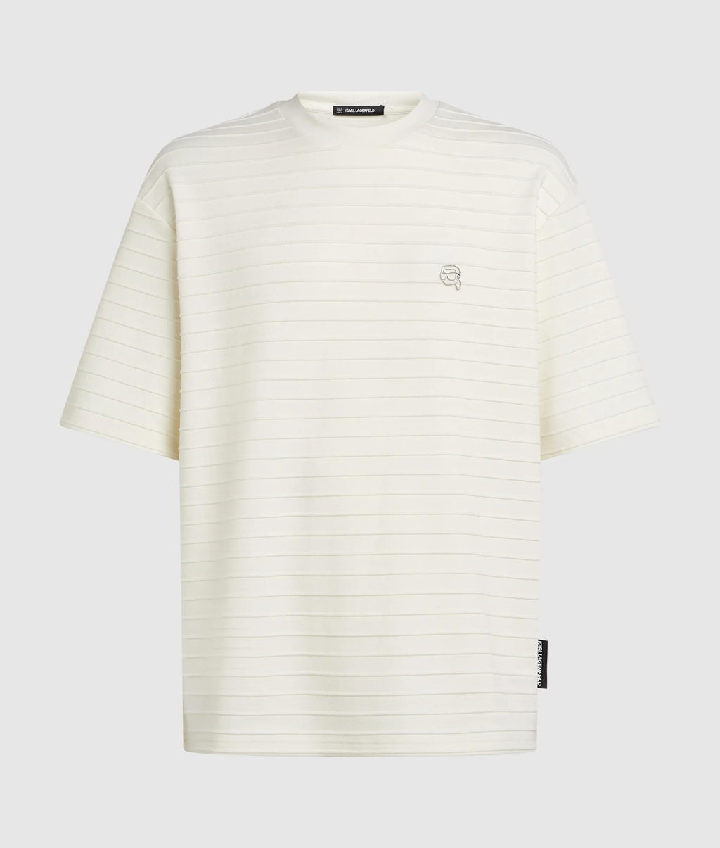 Ikon textured striped T-shirt