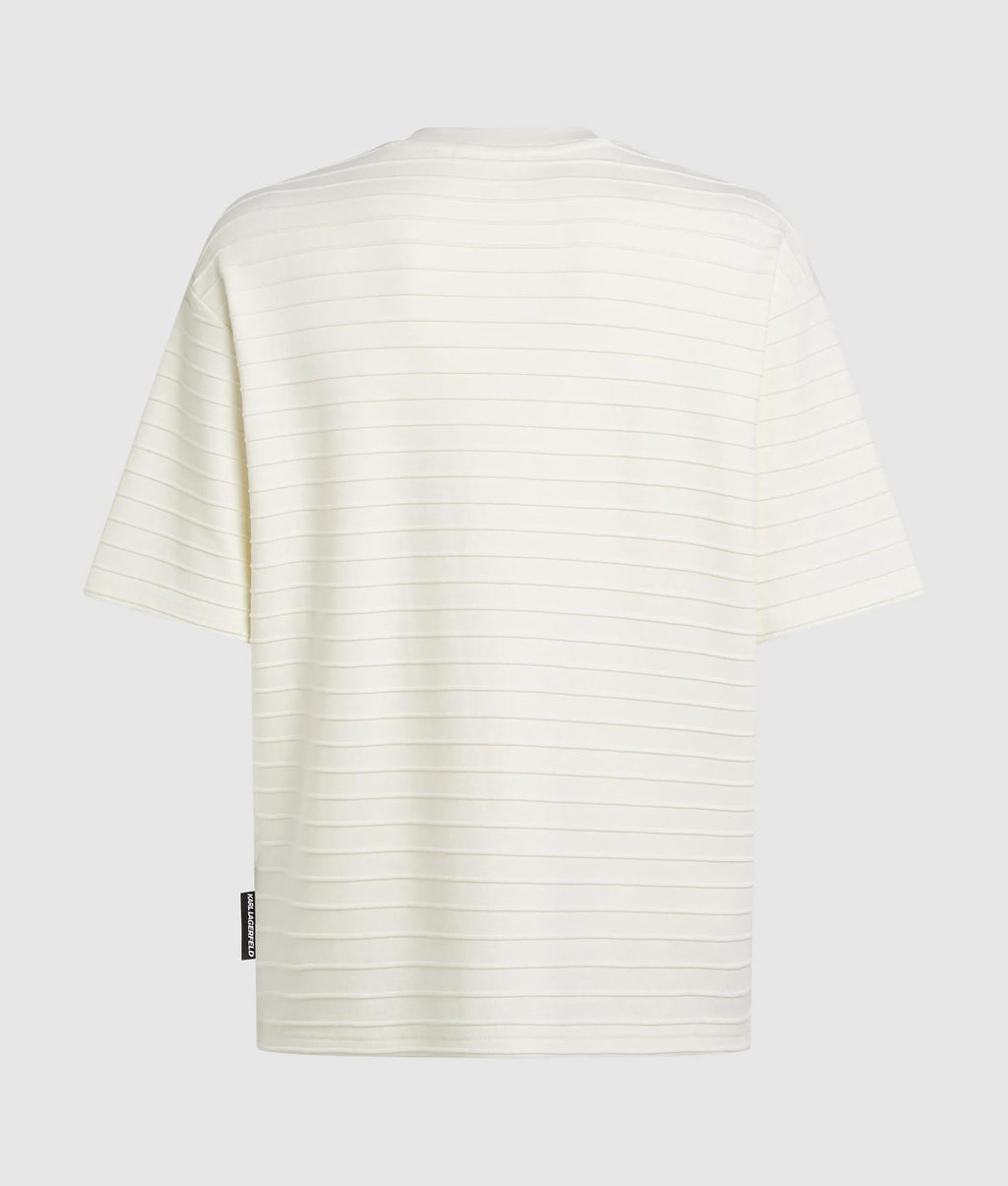 Ikon textured striped T-shirt
