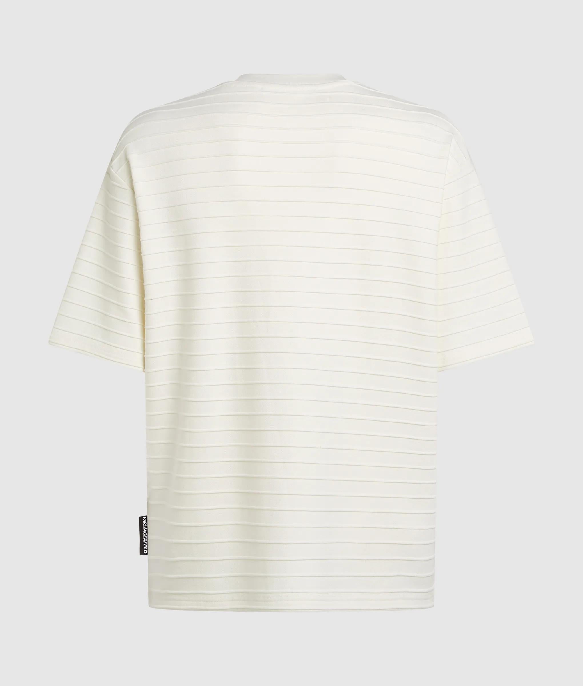 Ikon textured striped T-shirt
