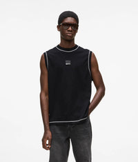 Relaxed contrast stitch tank top