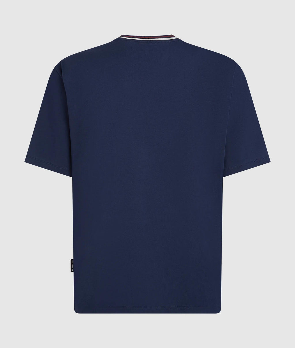 Ikon striped neck T-shirt