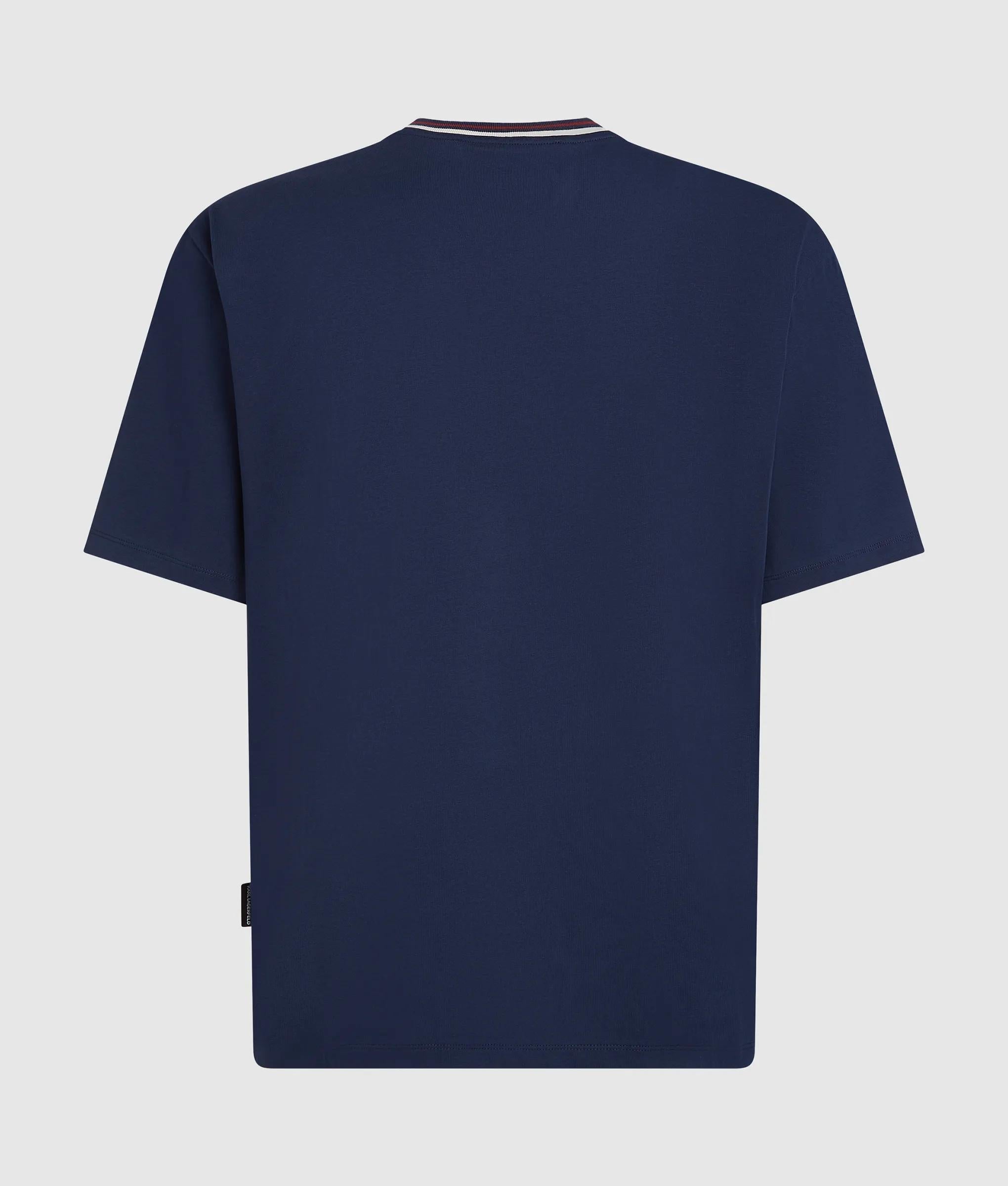 Ikon striped neck T-shirt