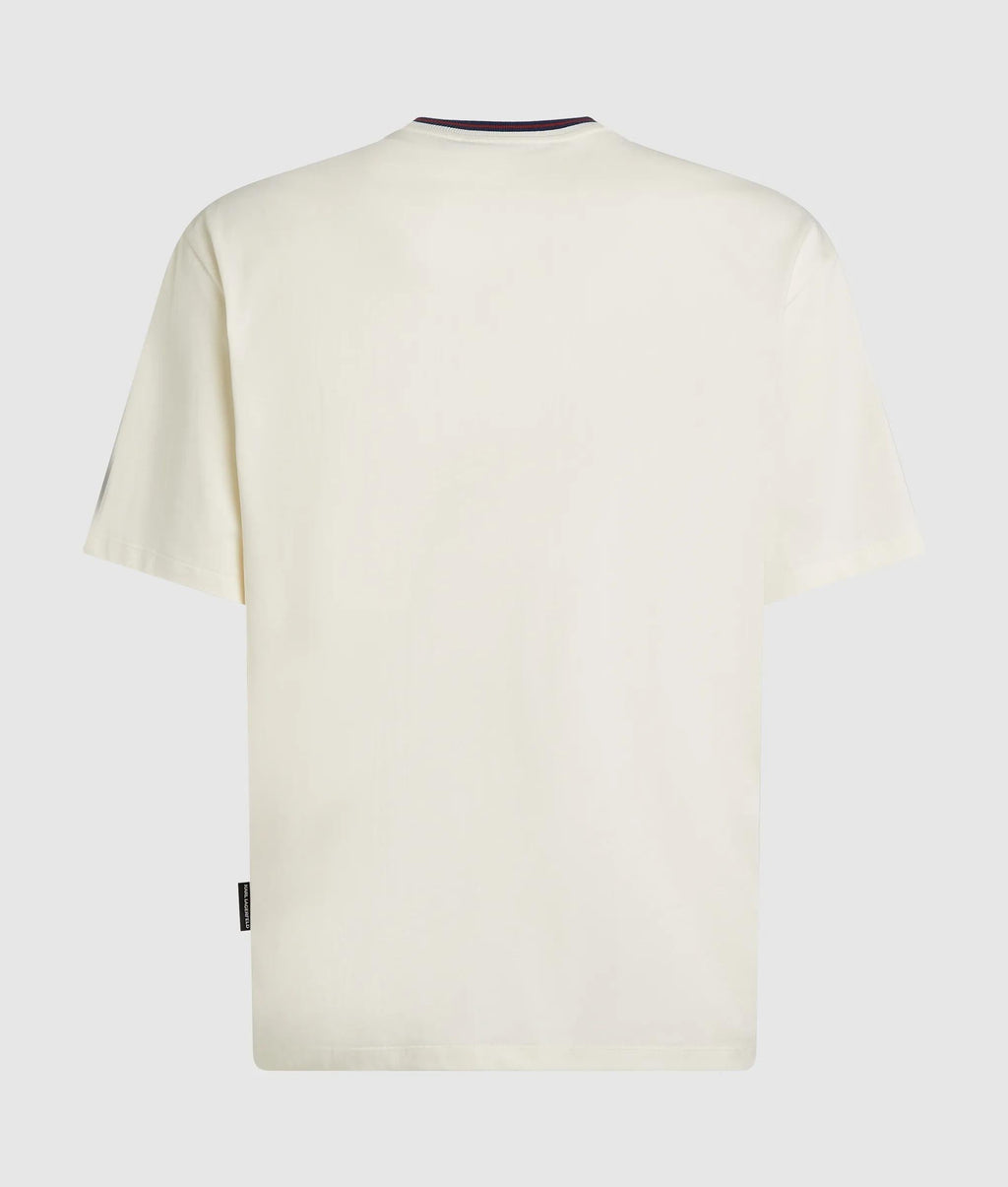 Ikon striped neck T-shirt