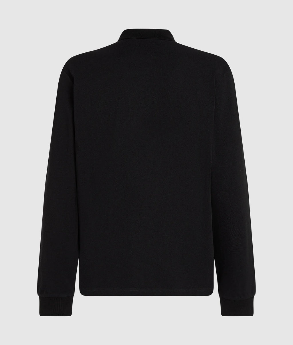 Long-sleeved logo polo shirt