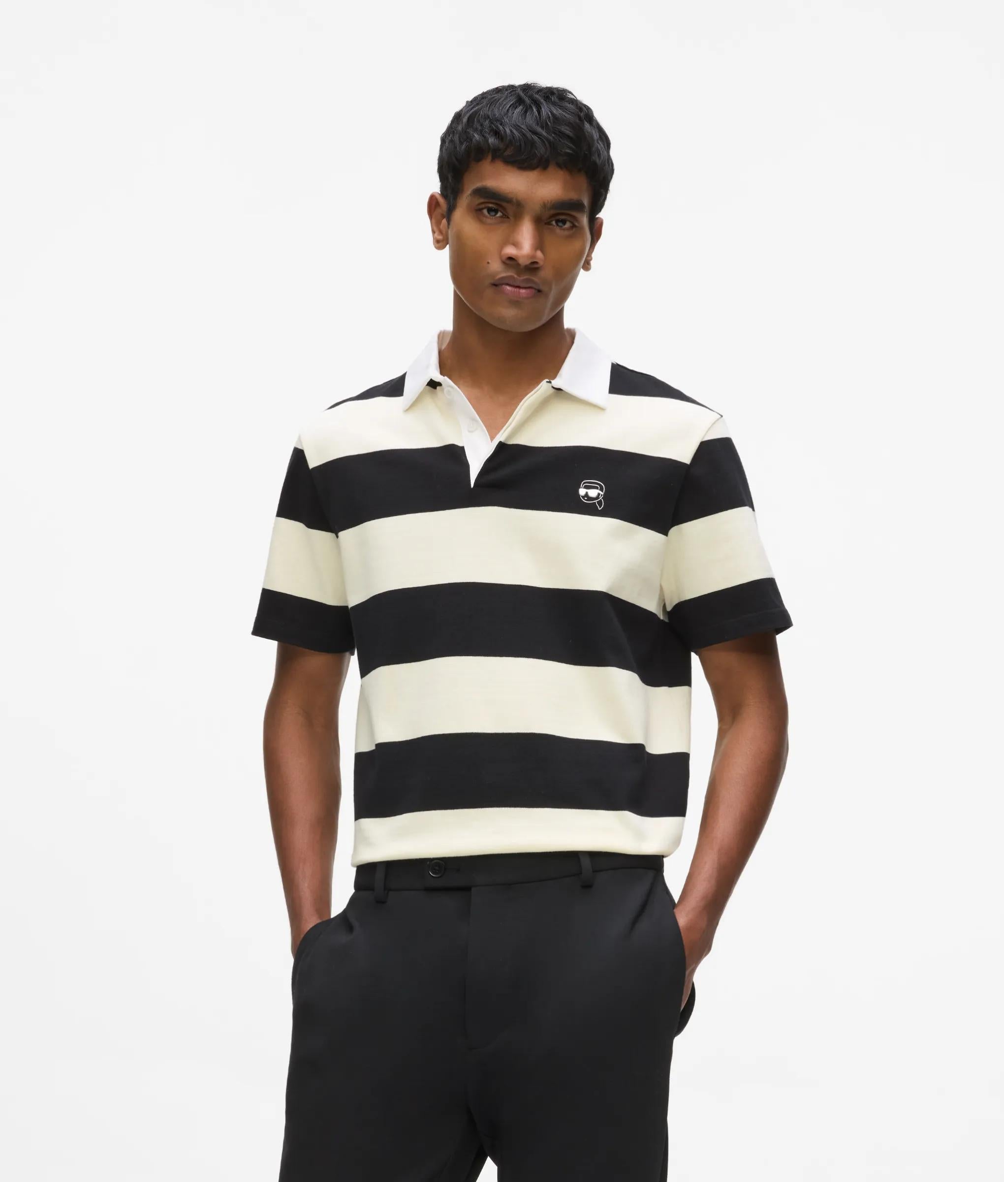 Ikon bold stripe polo shirt