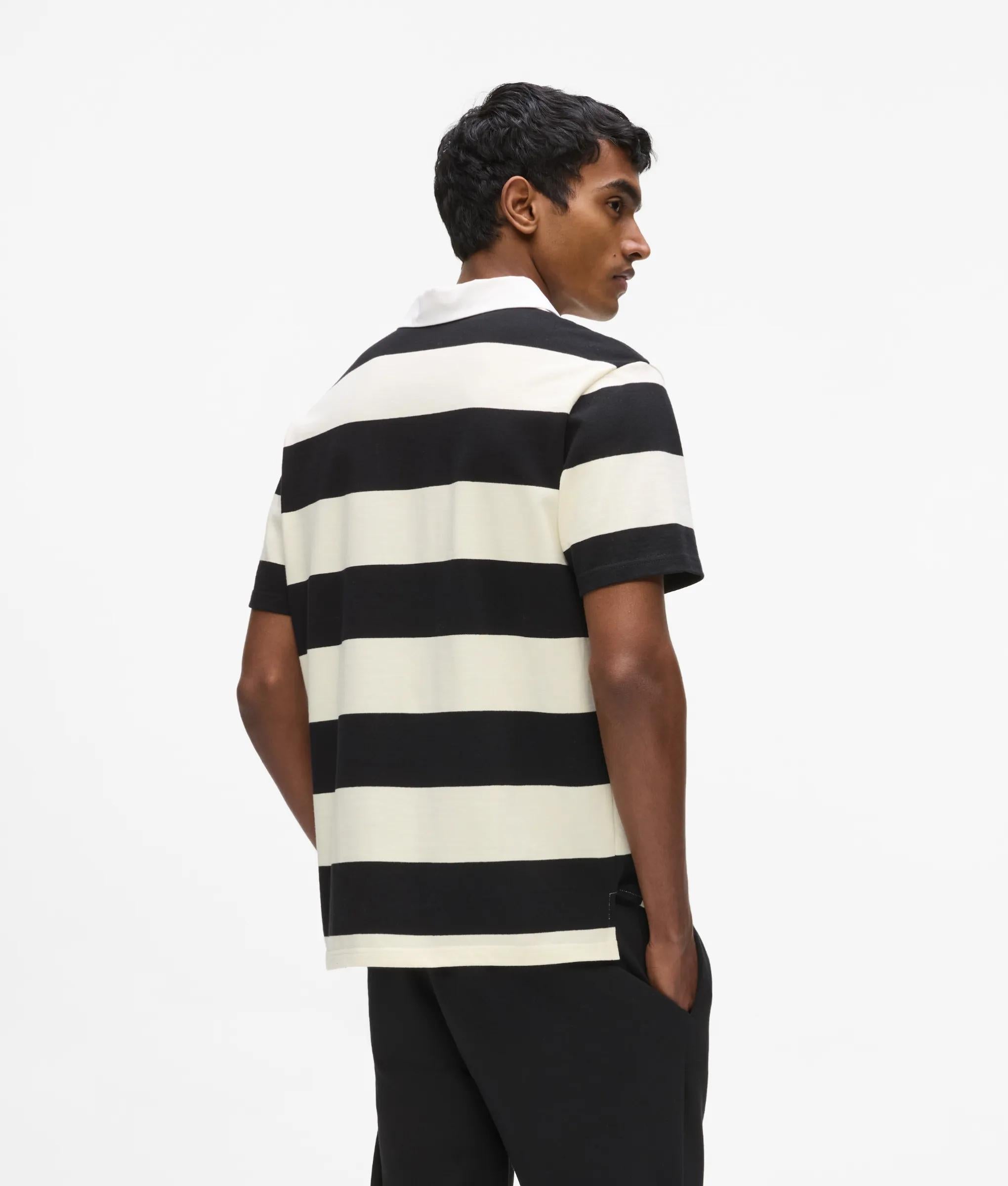Ikon bold stripe polo shirt