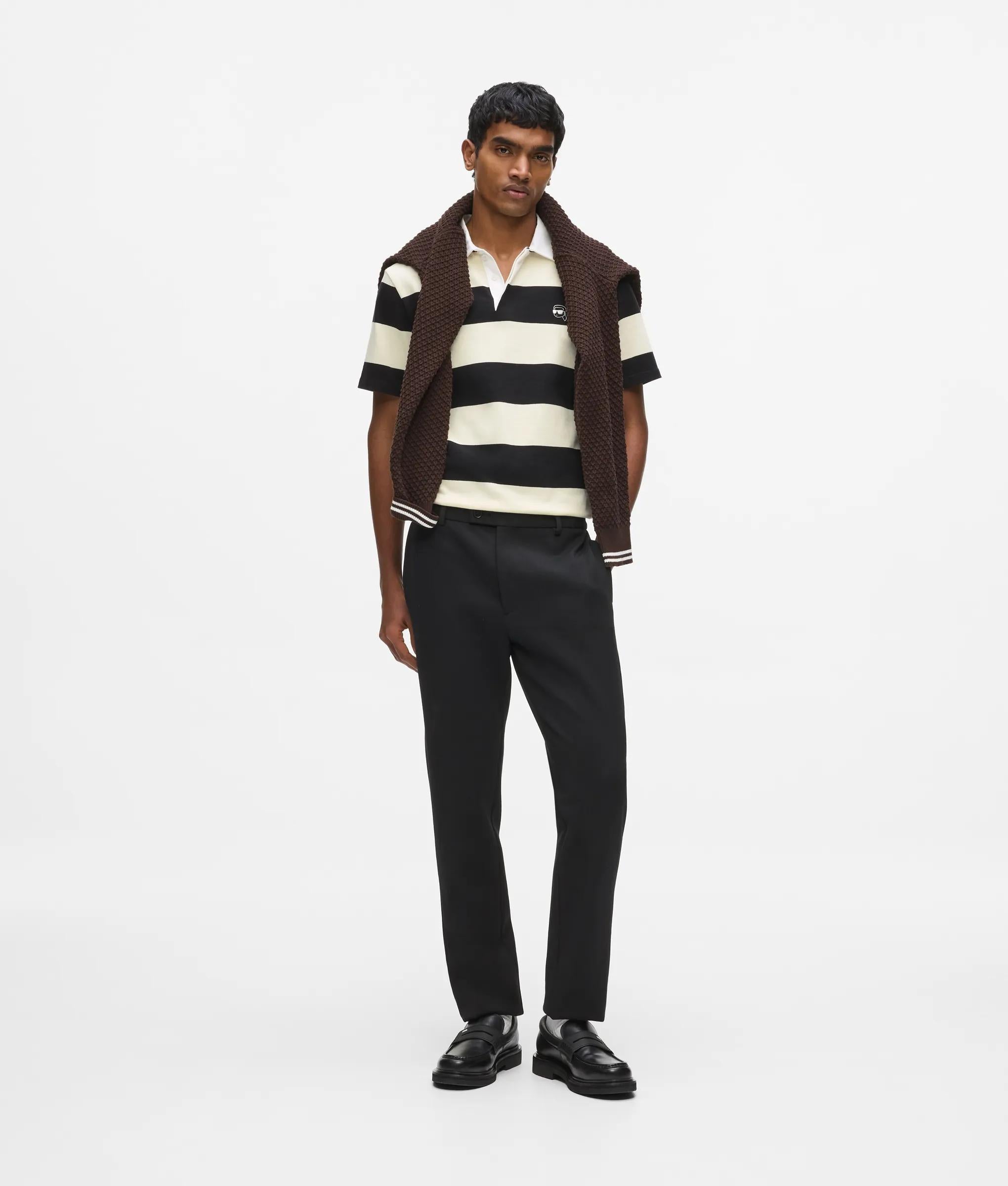 Ikon bold stripe polo shirt