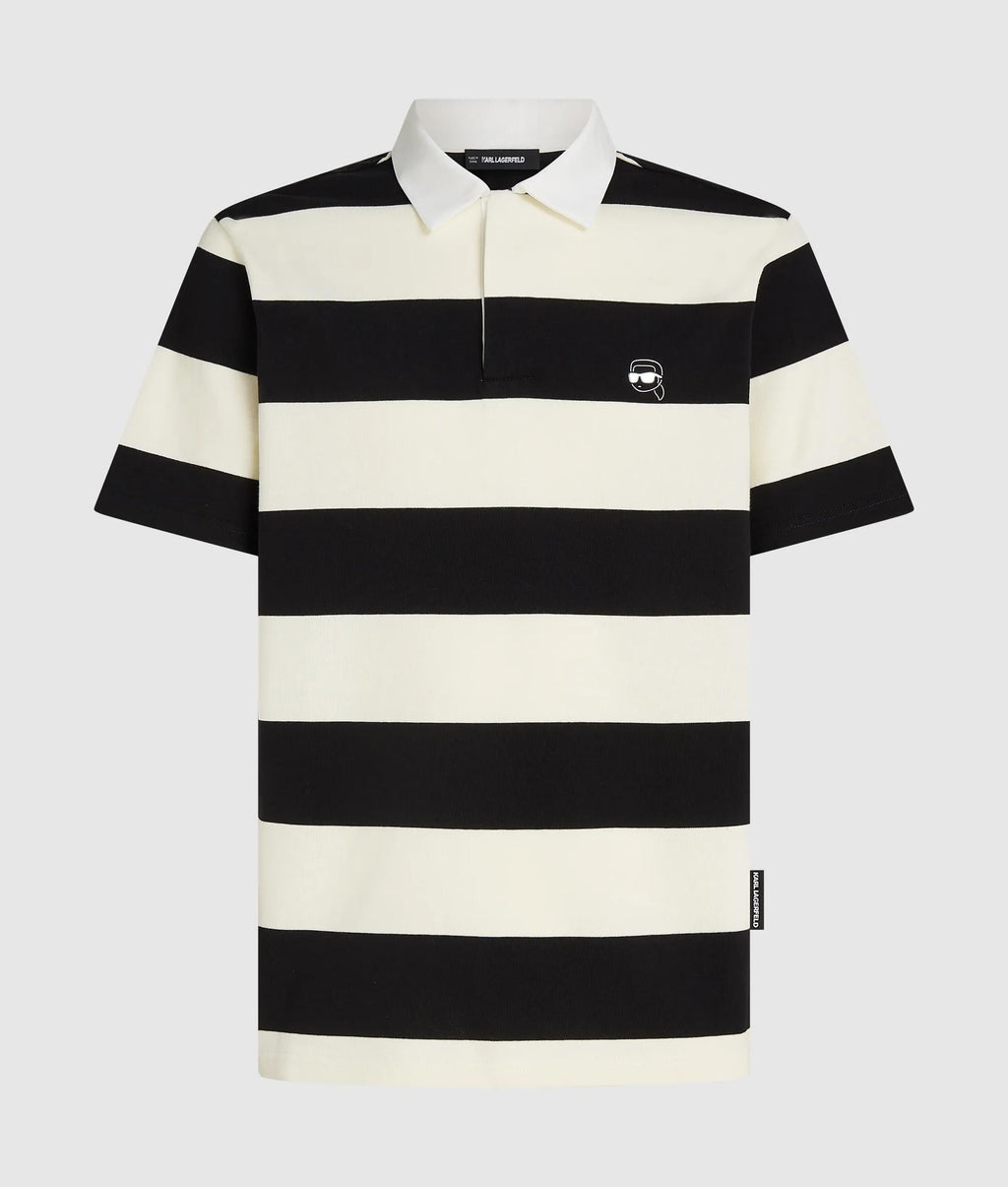 Ikon bold stripe polo shirt