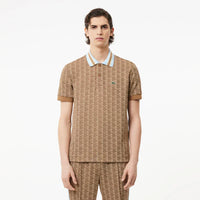 Lacoste Contrast Collar Monogram Polo Shirt