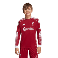 adidas Liverpool FC 2025-26 Youth Home Long Sleeve Stadium Jersey
