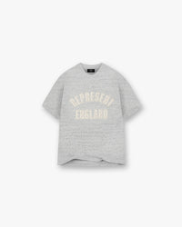 England Applique T-Shirt - Grey Marl