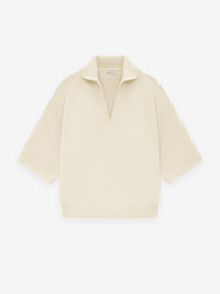 Merino Short Sleeve Polo Sweater