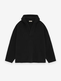 Merino Boucle Polo Hoodie