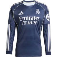 adidas Real Madrid 2025-26 Men's Away Long Sleeve Stadium Jersey