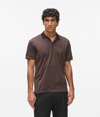Square snap button polo shirt