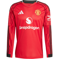 adidas Manchester United 2025-26 Men's Home Long Sleeve Stadium Jersey