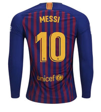 Messi Home Jersey 2018 Long Sleeves