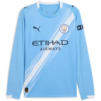 Puma Manchester City 2025-26 Men's Long Sleeve Home Stadium Jersey