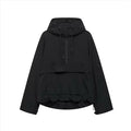 Summit Utility Half-Zip Hooded Jacket – Midnight Black