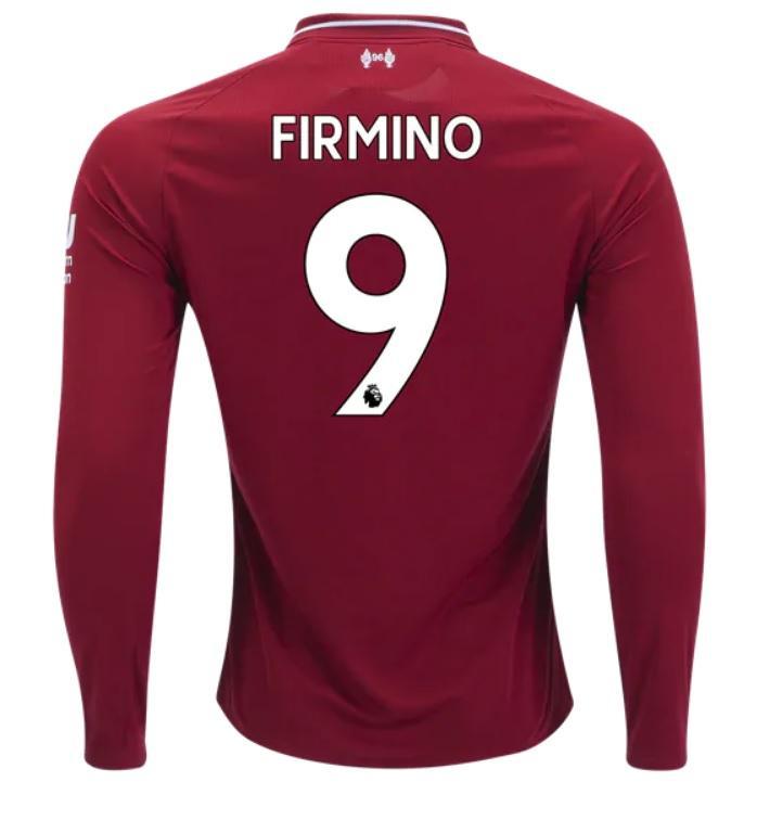 Liverpool Firmino Long Sleeve Home Jersey