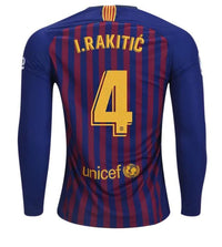 Barcelona Rakitic Long Sleeve Home Jersey