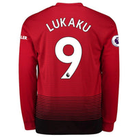 Manchester United Lukaku Home Long Sleeve Jersey 2018/19