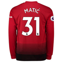 Manchester United Matic Home Long Sleeve Jersey