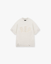 Rep Applique T-Shirt - Cream Marl